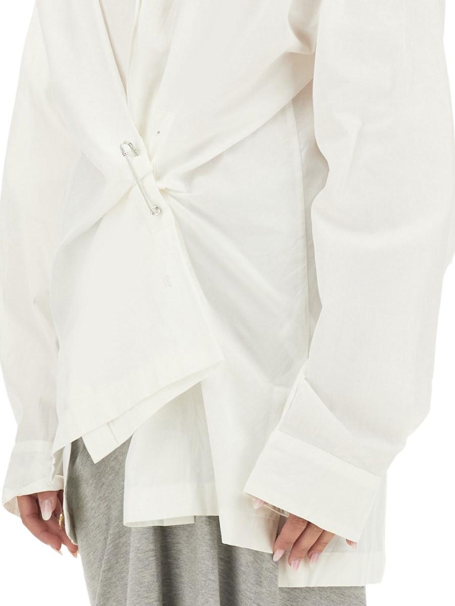 DRIES VAN NOTEN CAMICIA OVERSIZE FIT IN POPELINE DI COTONE In Saldo