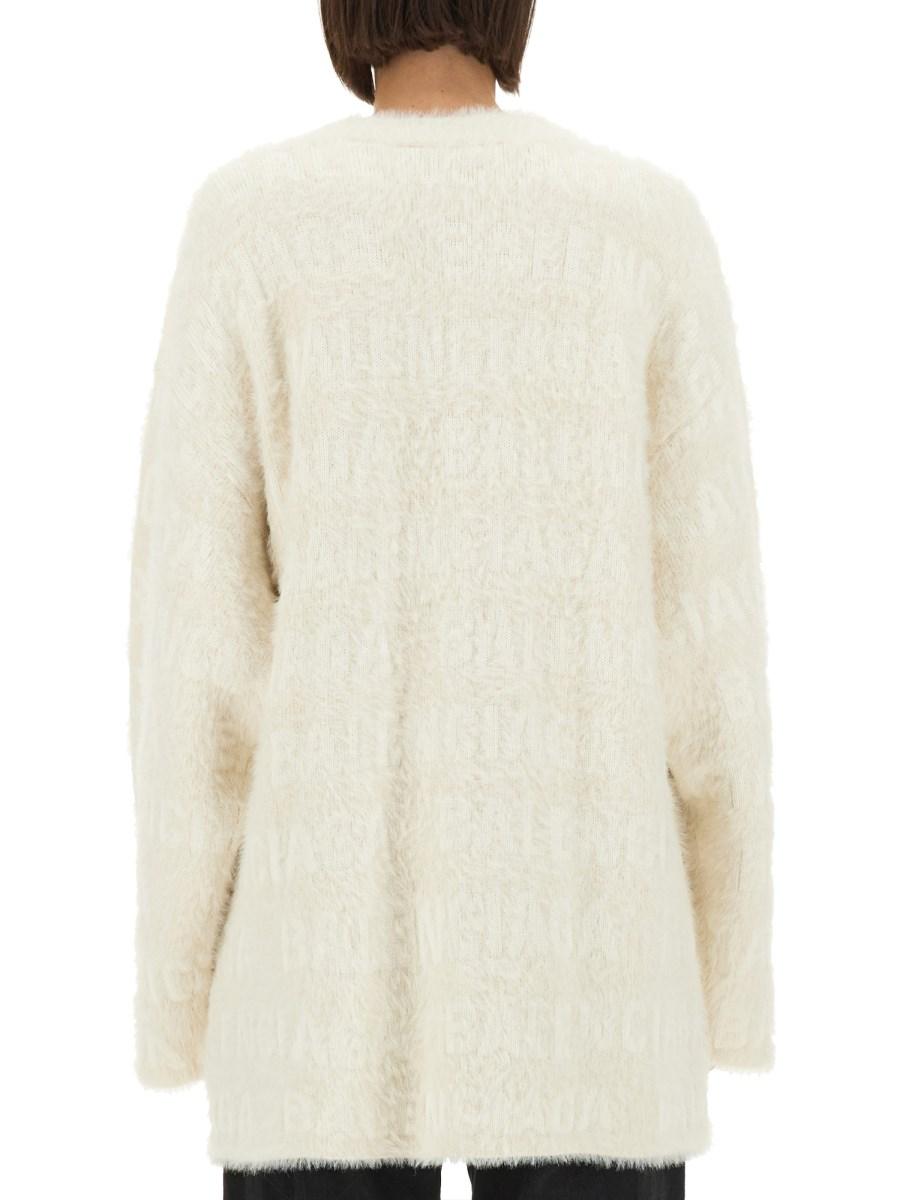 BALENCIAGA CARDIGAN IN LANA CON SCOLLO A V Vendita