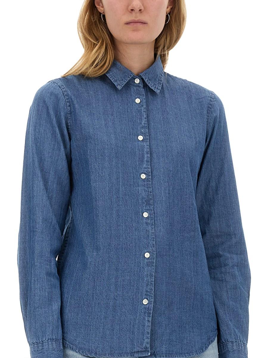 ASPESI CAMICIA REGULAR FIT IN DENIM DI COTONE Promozione