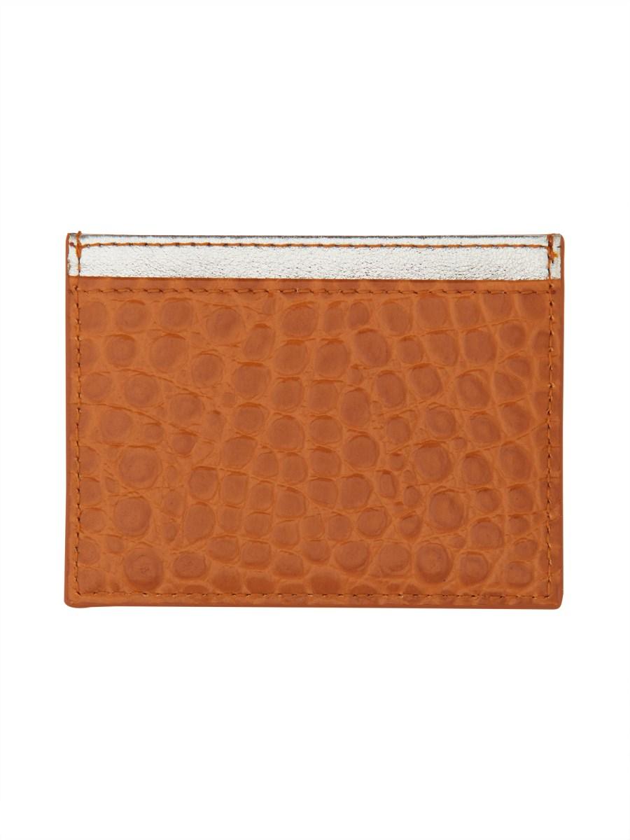 VIVIENNE WESTWOOD PORTACARTE IN PELLE STAMPA COCCO CON LOGO ORB Fino Al -60%