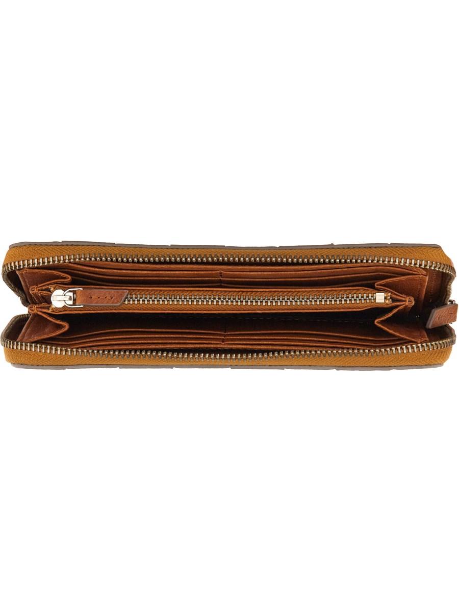 DRAGON DIFFUSION PORTAFOGLIO CHECK IN PELLE CON ZIP Liquidazione