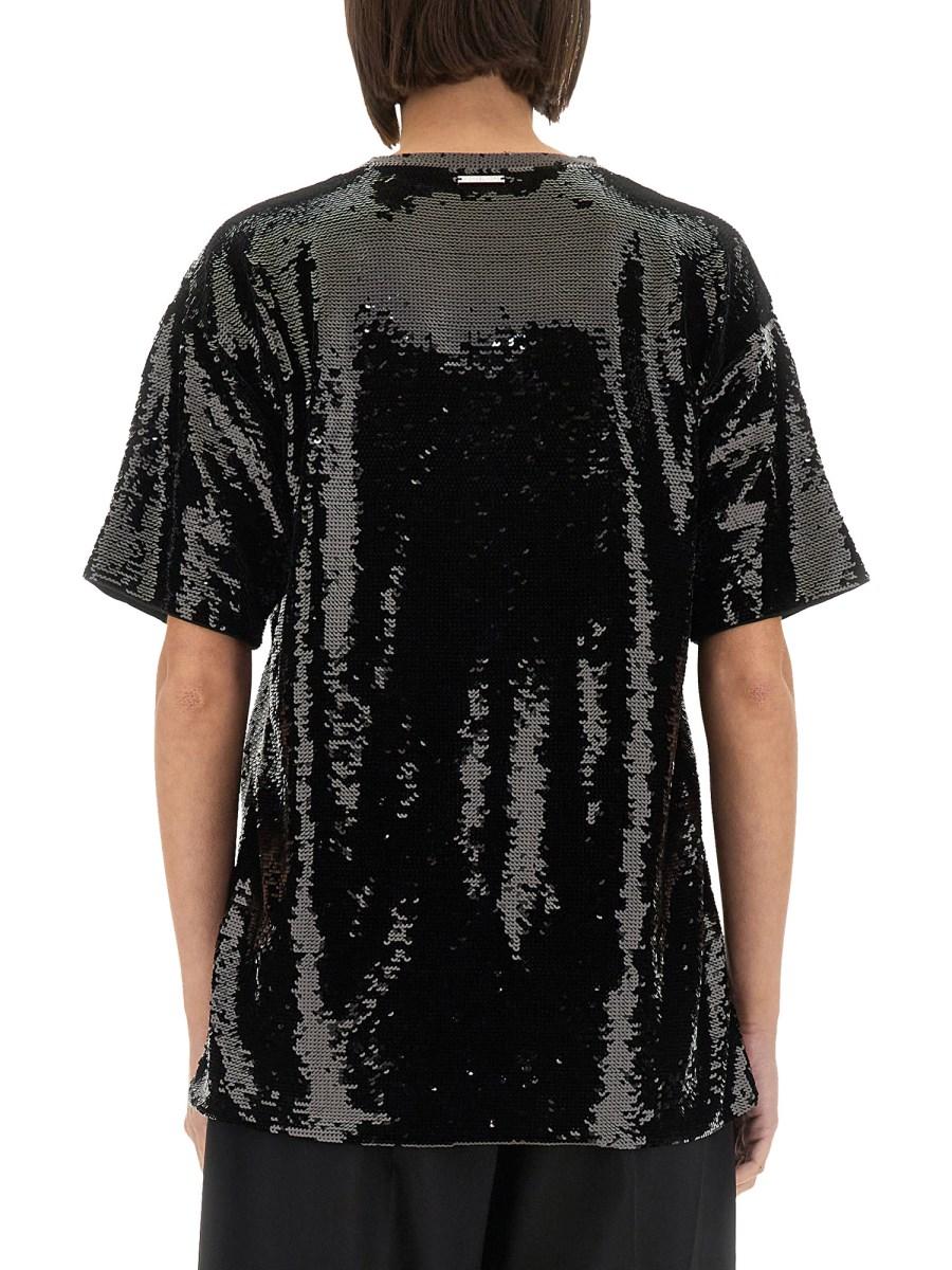 MICHAEL BY MICHAEL KORS T-SHIRT OVERSIZE IN JERSEY CON PAILLETTES Prezzo basso