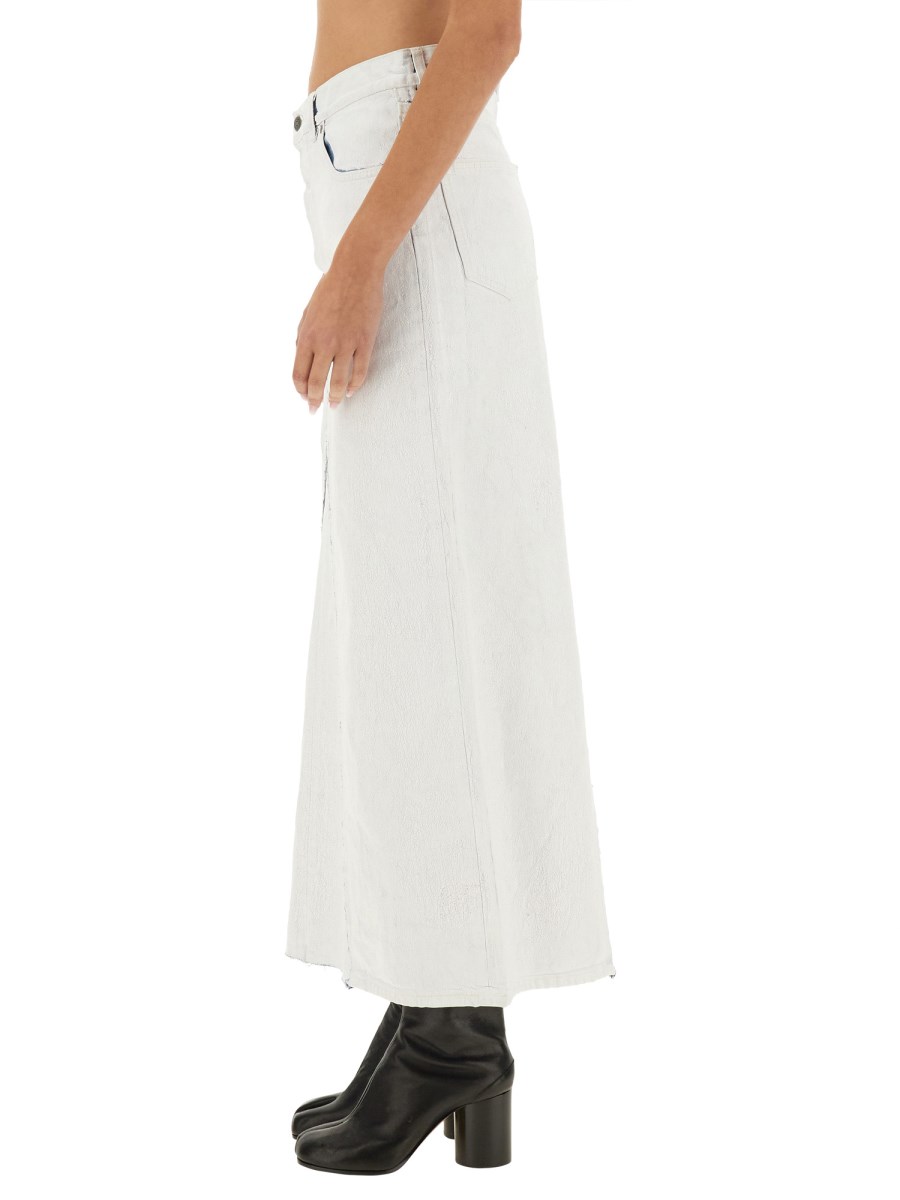 MAISON MARGIELA GONNA MIDI IN DENIM Ritorno libero