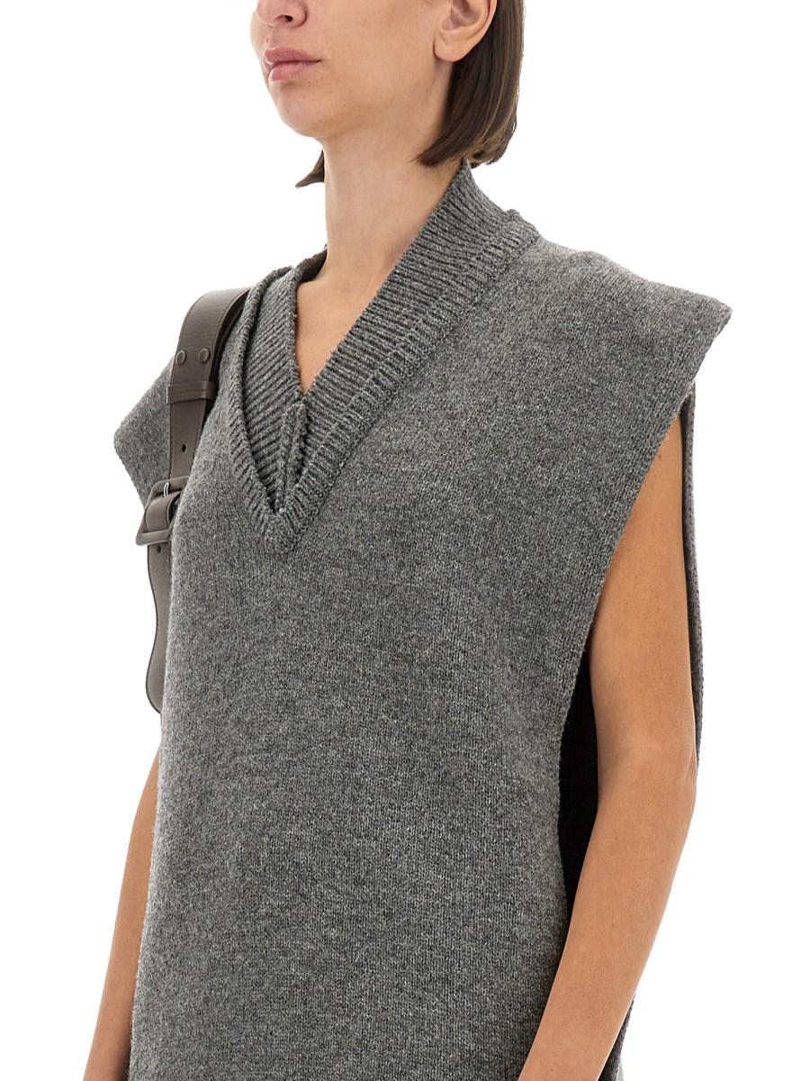 MAISON MARGIELA GILET IN MAGLIA A STRATI IN LANA Ultimi due giorni