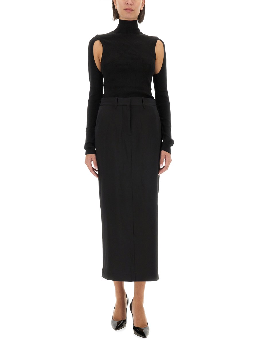 HELMUT LANG TOP AIR IN MAGLIA DI VISCOSA Sostegno trimestrale