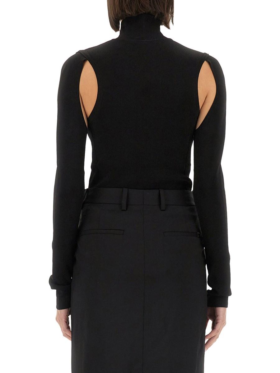 HELMUT LANG TOP AIR IN MAGLIA DI VISCOSA Sostegno trimestrale