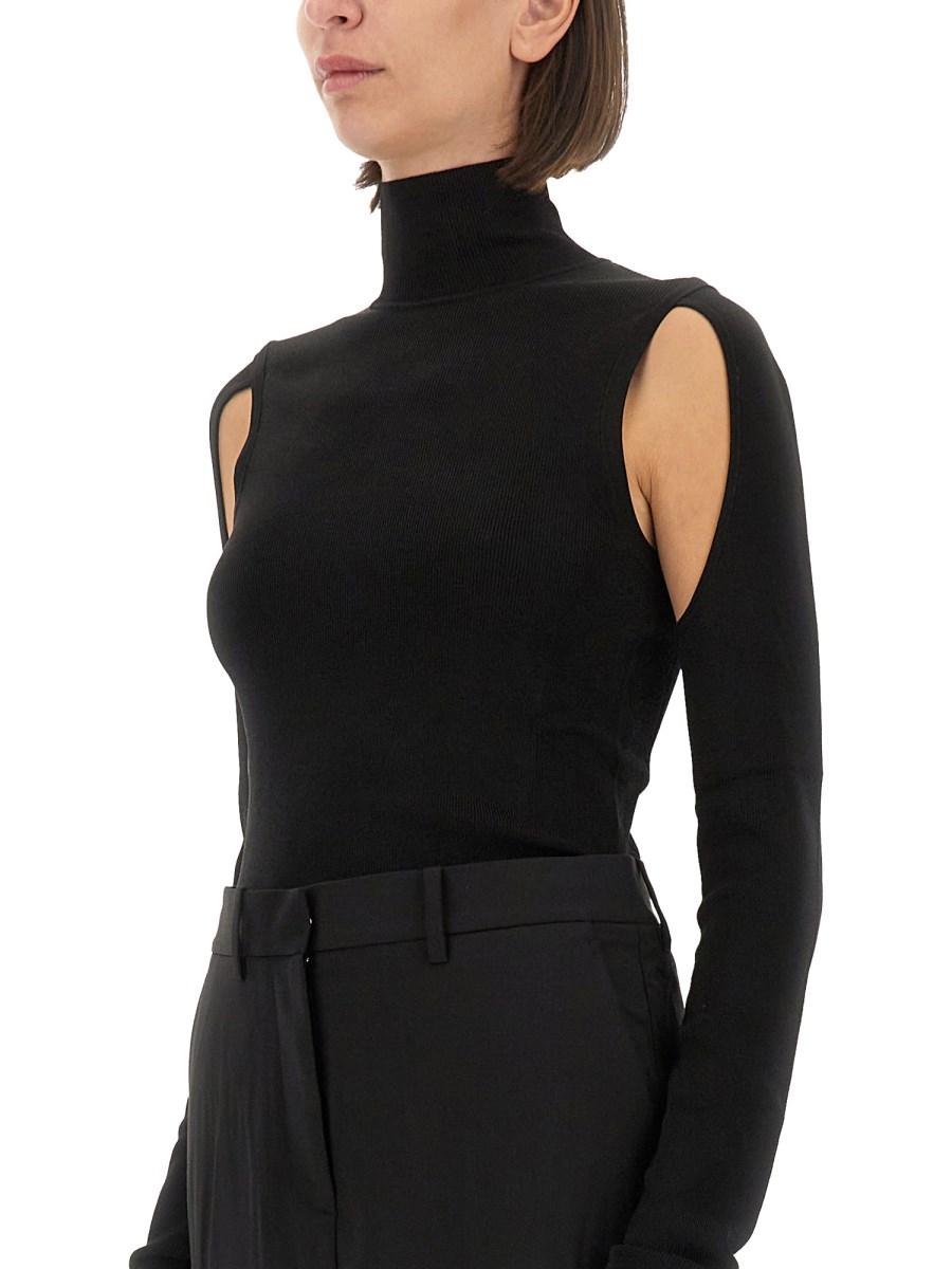 HELMUT LANG TOP AIR IN MAGLIA DI VISCOSA Sostegno trimestrale