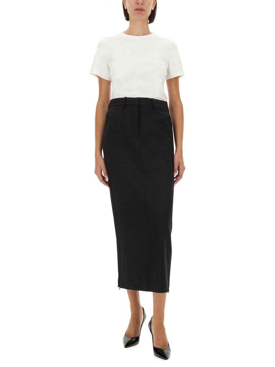 HELMUT LANG T-SHIRT IN JERSEY DI COTONE CON LOGO Discount Store per i nuovi prodotti