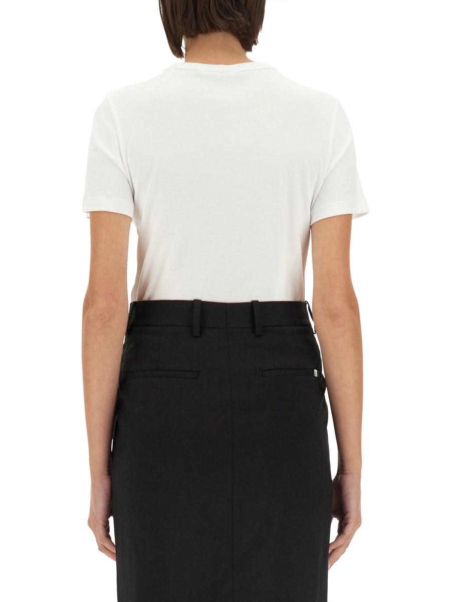 HELMUT LANG T-SHIRT IN JERSEY DI COTONE CON LOGO Discount Store per i nuovi prodotti