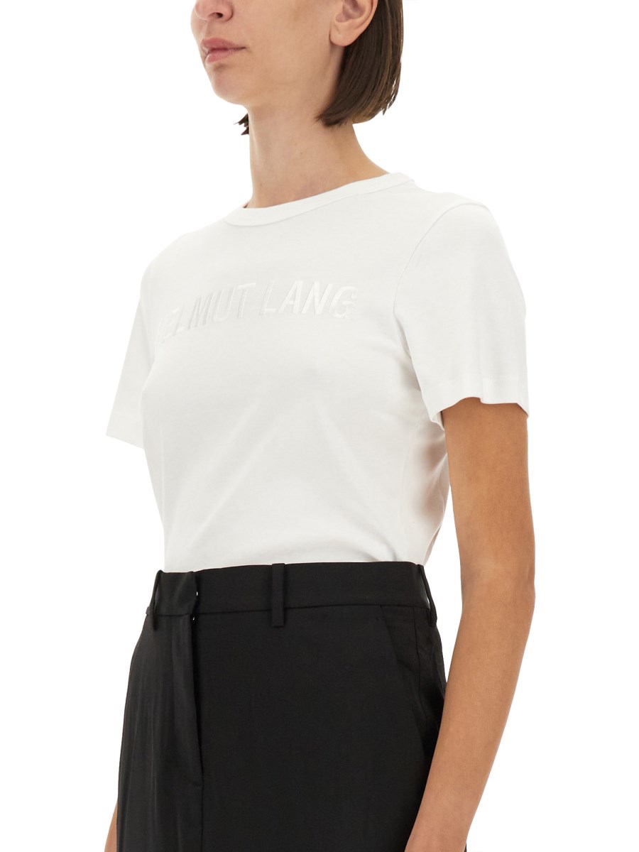 HELMUT LANG T-SHIRT IN JERSEY DI COTONE CON LOGO Discount Store per i nuovi prodotti