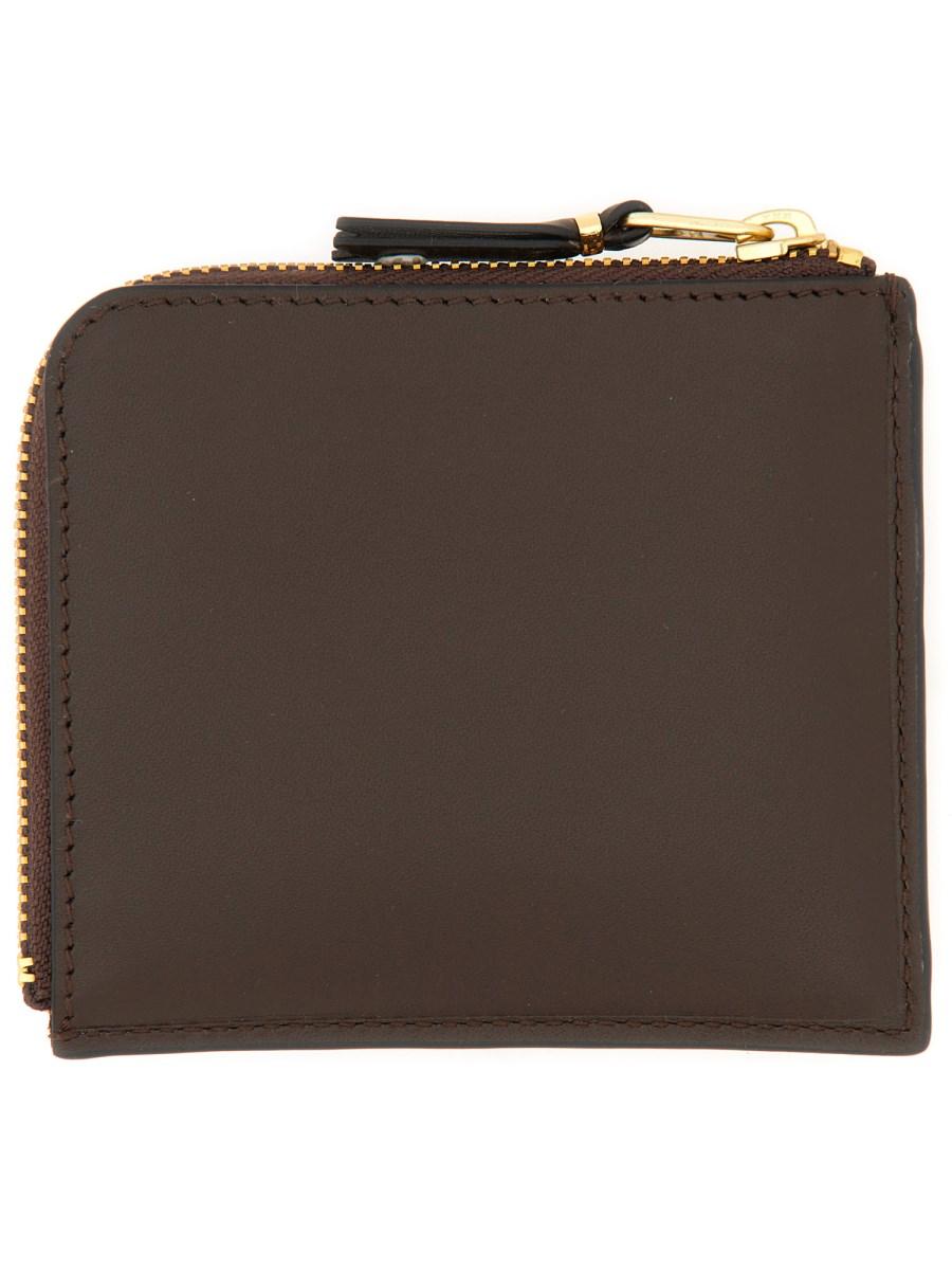 COMME DES GARCONS WALLET PORTAFOGLIO IN PELLE CON ZIP OUTSIDE POCKET LINE Italia