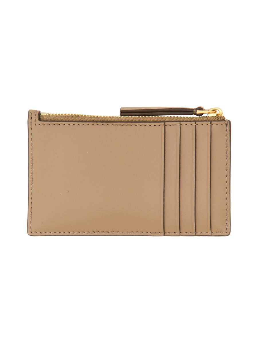 TORY BURCH PORTACARTE "KIRA" IN PELLE CON ZIP Fino Al -60%