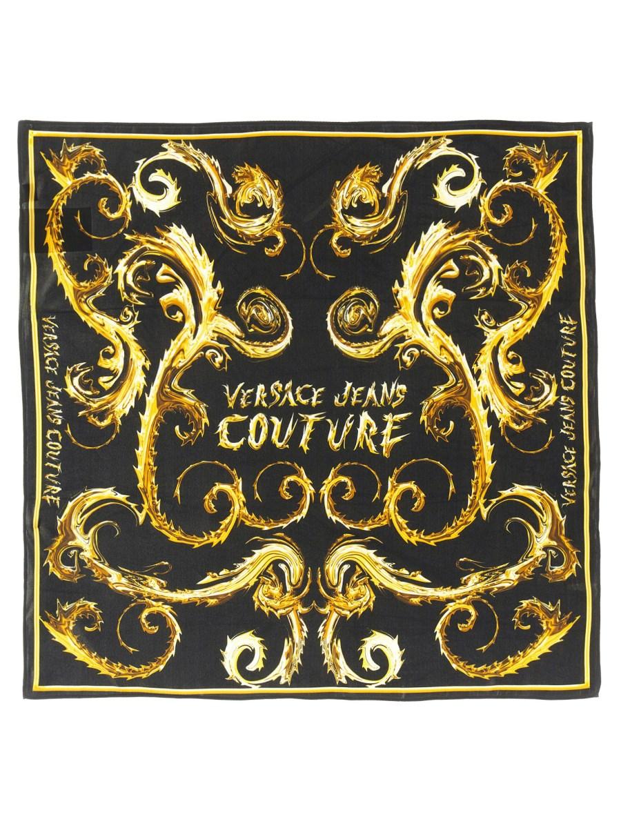 VERSACE JEANS COUTURE FOULARD IN SETA Prezzo Ridotto