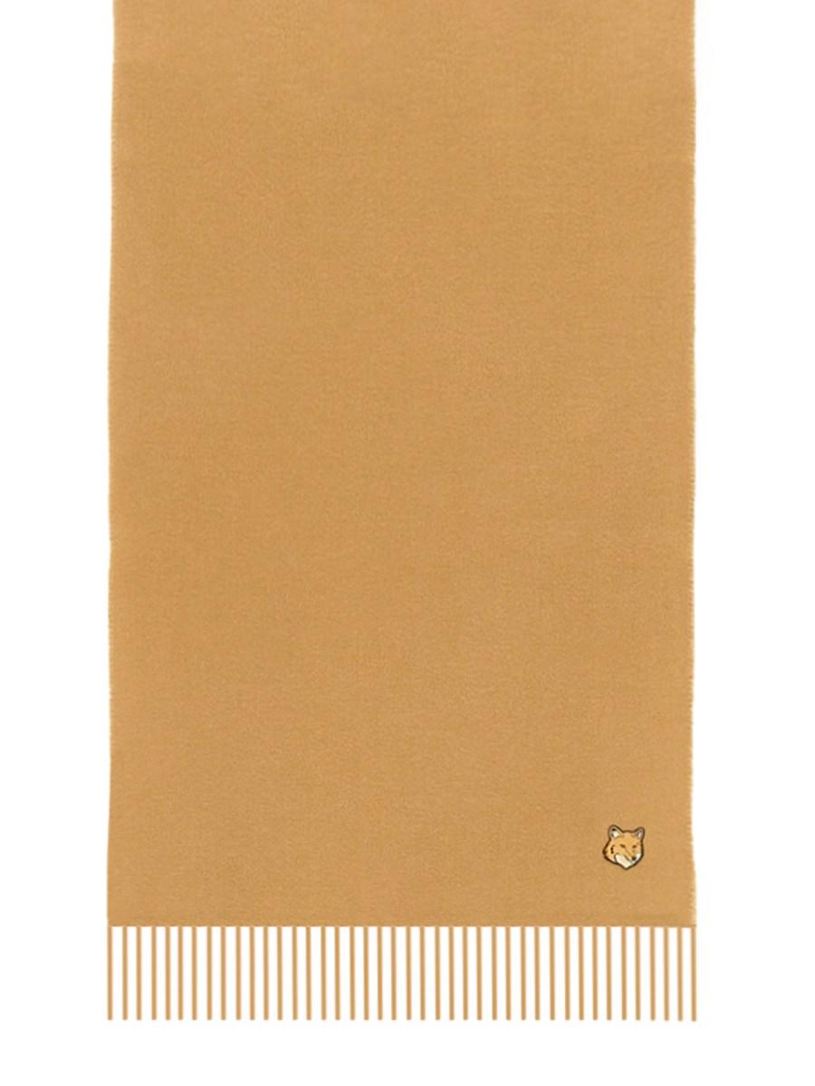 MAISON KITSUNÉ SCIARPA CON LOGO IN LANA Sconto