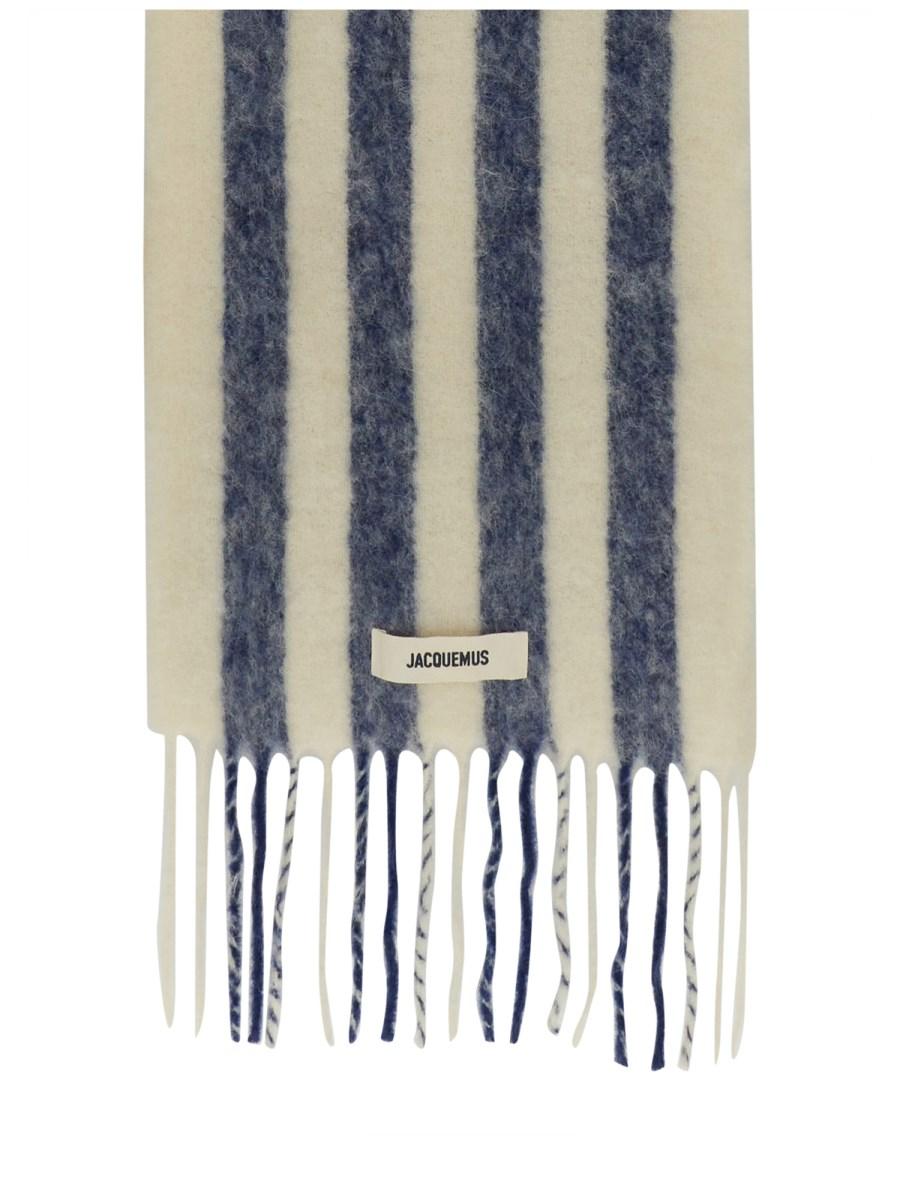 JACQUEMUS SCIARPA IN MISTO LANA CON LOGO Saldi Di Fabbrica