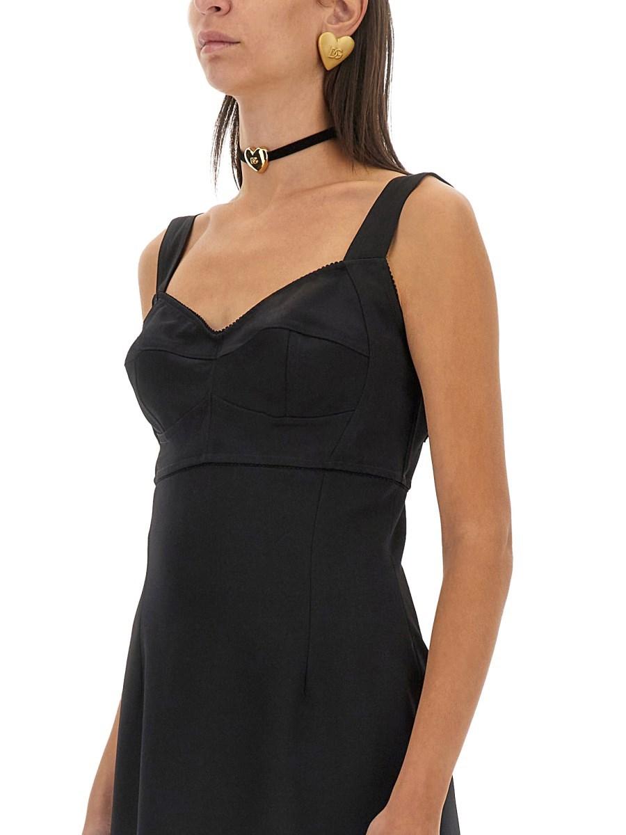 DOLCE & GABBANA COLLANA CON NASTRO IN VELLITO E CUORE LOGATO DG Sconto di tempo limitato