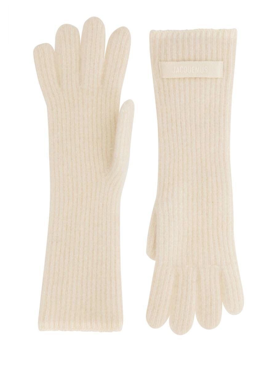 JACQUEMUS GUANTI IN ALPACA CON LOGO IN GROSGRAIN Latest fashion