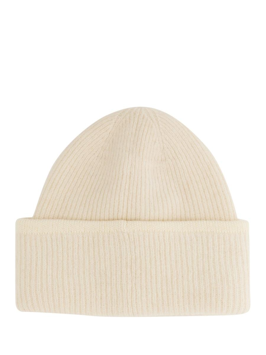 JACQUEMUS CAPPELLO BEANIE IN ALPACA CON LOGO IN GROSGRAIN Online Outlet