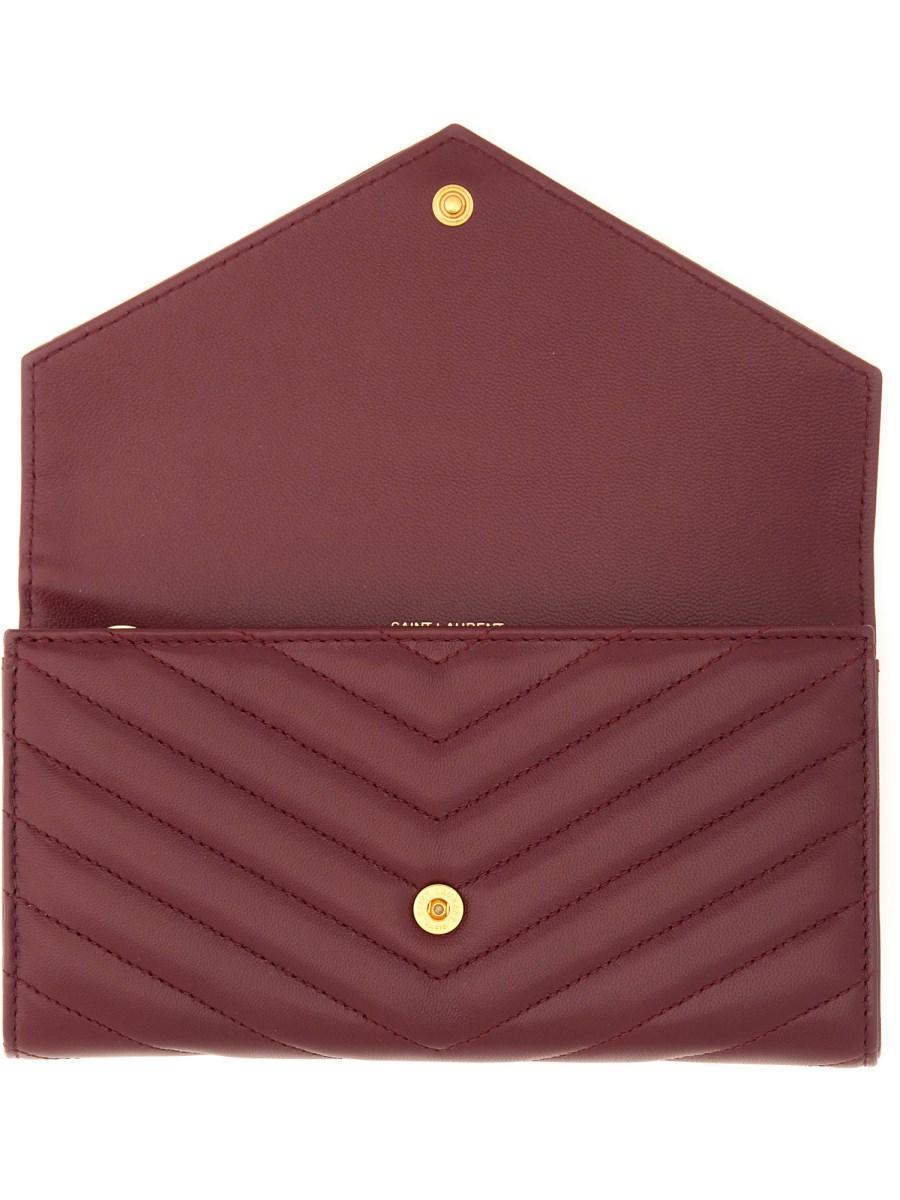 SAINT LAURENT PORTAFOGLIO IN PELLE DI VITELLO CON LOGO MONOGRAM Offerte giornaliere