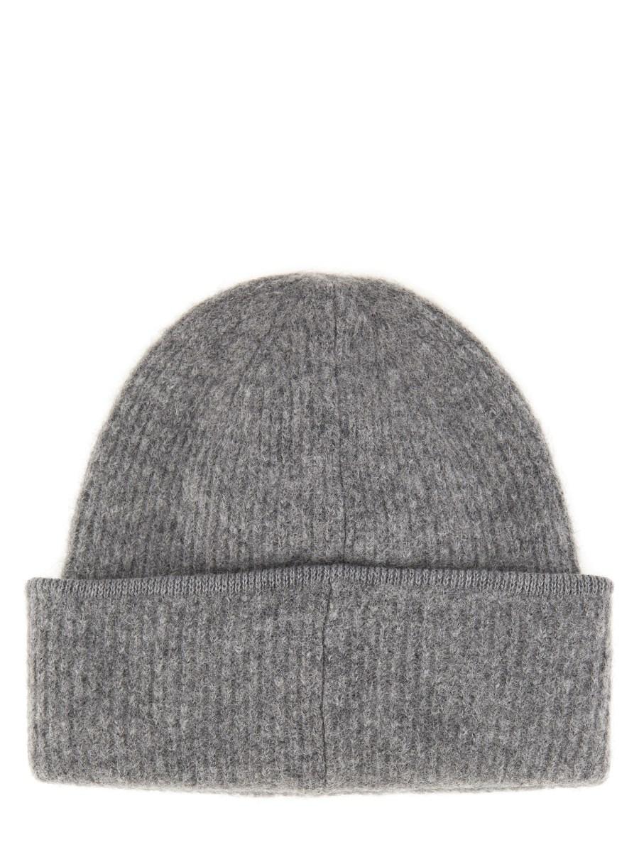 JACQUEMUS CAPPELLO BEANIE IN ALPACA CON LOGO IN GROSGRAIN Ultimo giorno
