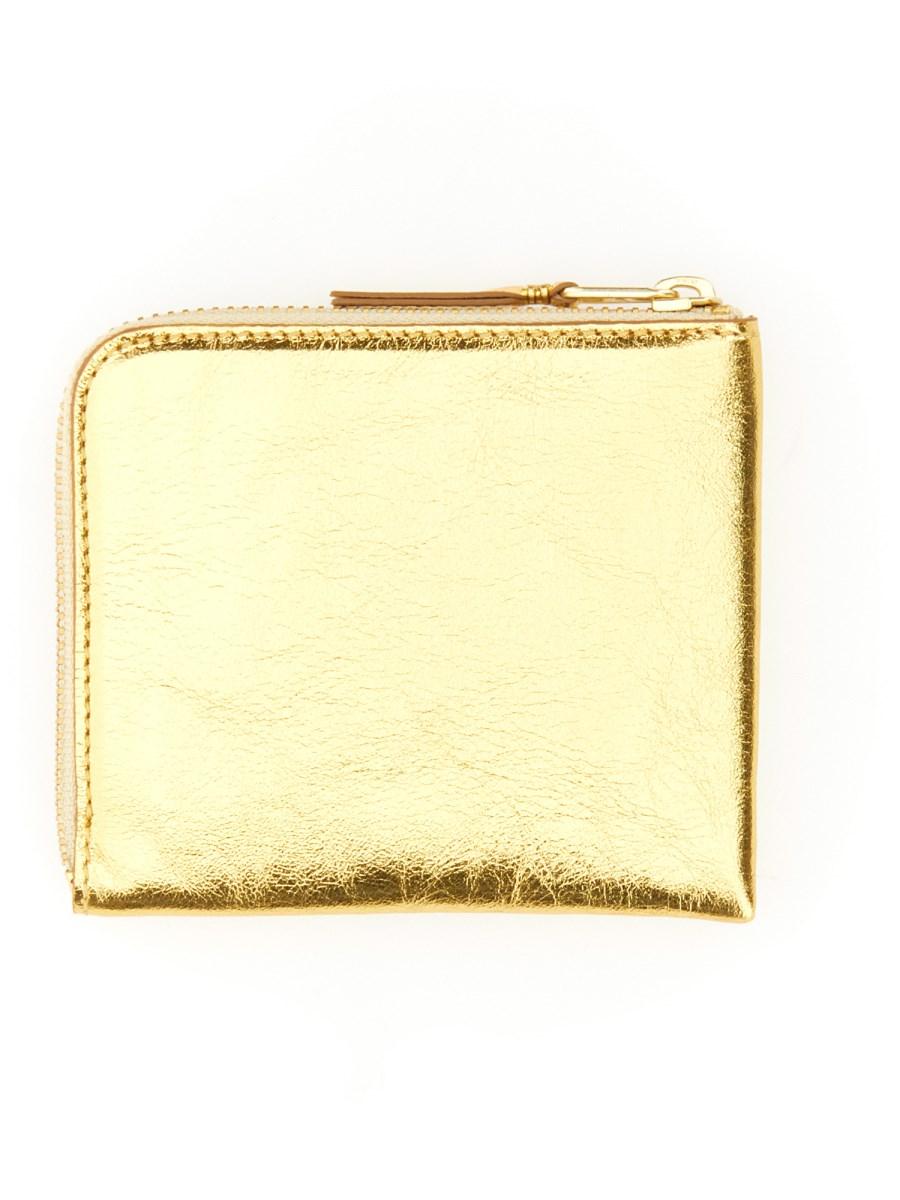 COMME DES GARCONS WALLET PORTAFOGLIO IN PELLE CON ZIP Enormi sconti