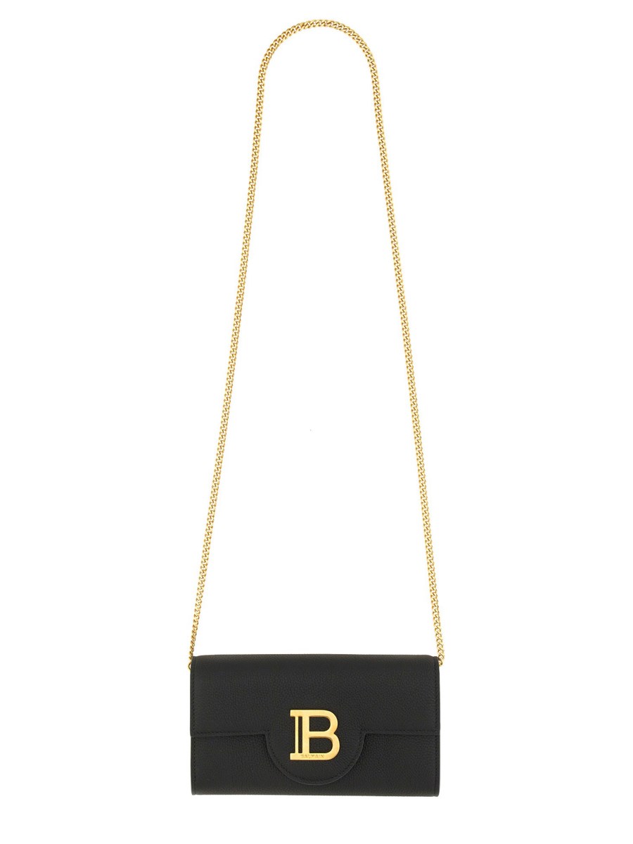 BALMAIN PORTAFOGLIO B-BUZZ IN PELLE GRANULATA