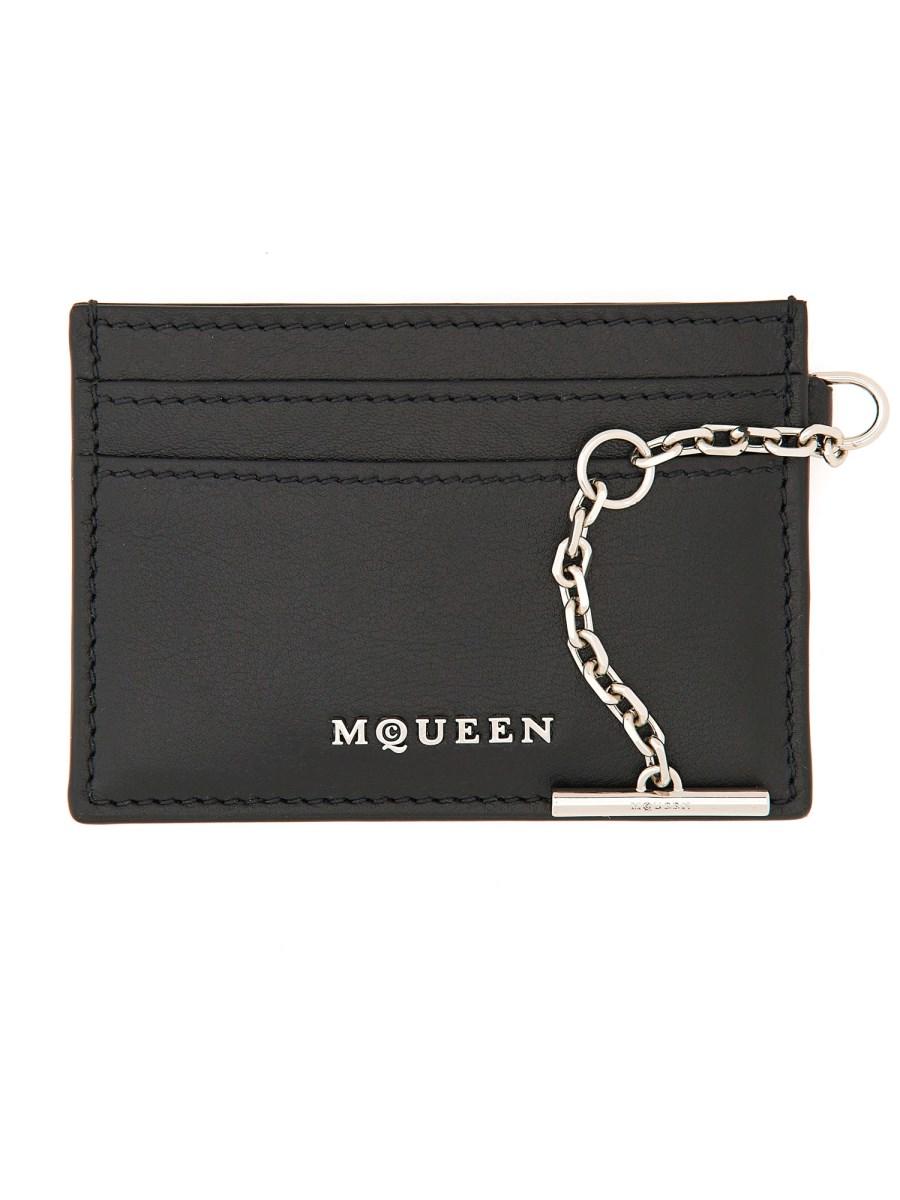 ALEXANDER McQUEEN PORTACARTE "SLING" IN PELLE Spedizione Gratuita