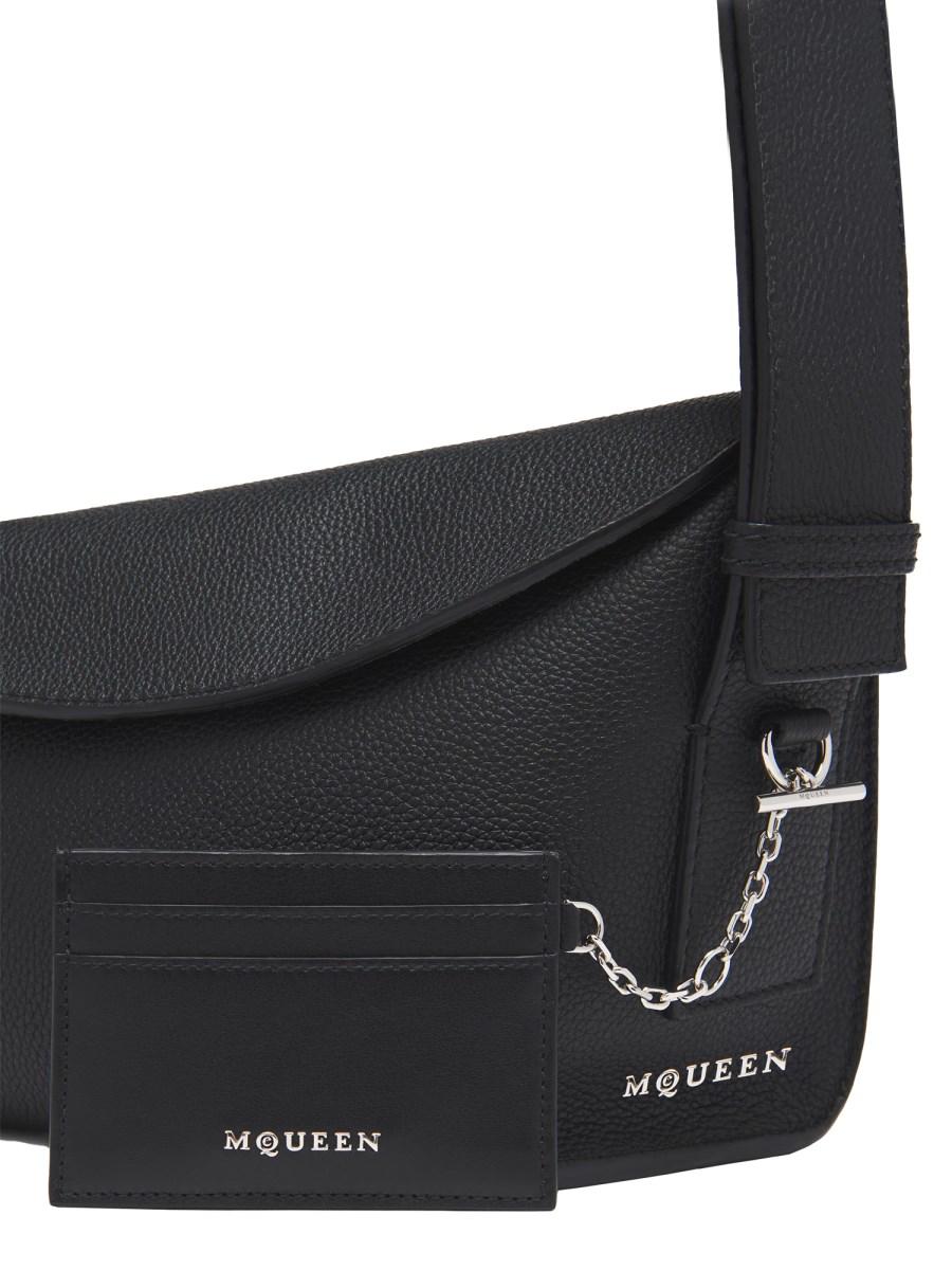 ALEXANDER McQUEEN PORTACARTE "SLING" IN PELLE Spedizione Gratuita