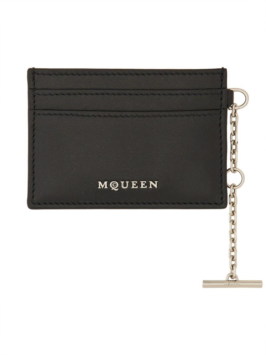 ALEXANDER McQUEEN PORTACARTE "SLING" IN PELLE Spedizione Gratuita