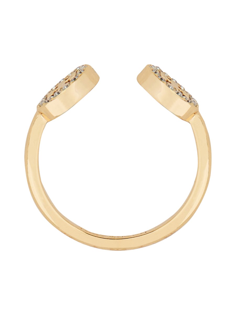 TORY BURCH ANELLO APERTO "MILLER" CON PAVÉ Qualità Garantita