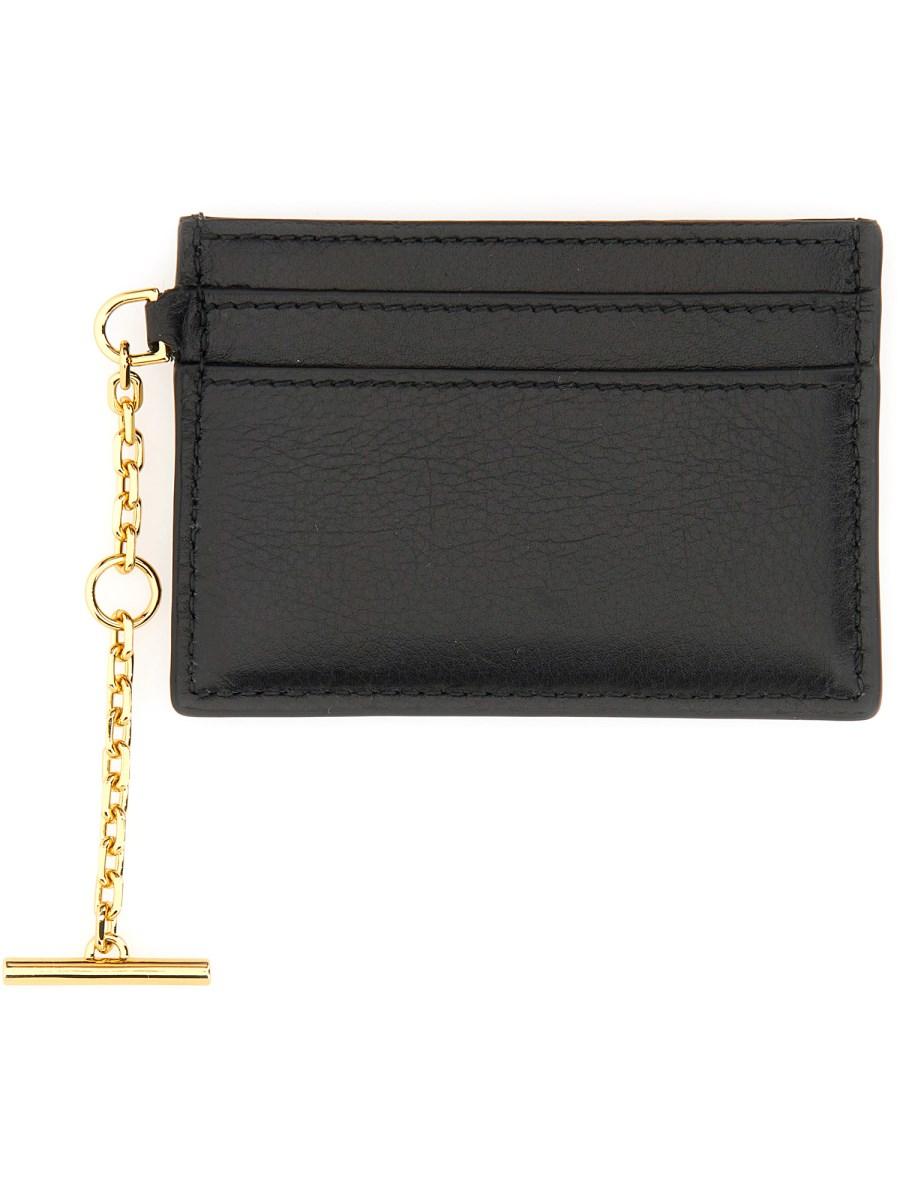 ALEXANDER McQUEEN PORTACARTE SLING IN PELLE Novità