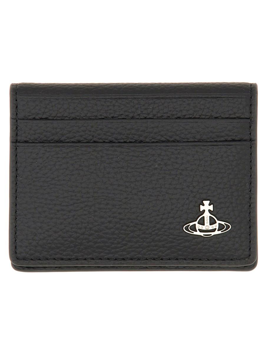 VIVIENNE WESTWOOD PORTACARTE BI-FOLD IN PELLE Sconto di tempo limitato