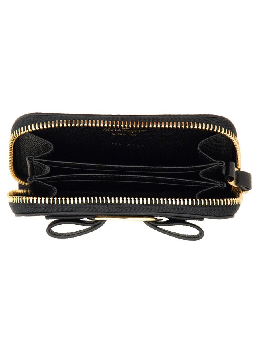 FERRAGAMO PORTACARTE "VARA" IN PELLE Offerta San Valentino