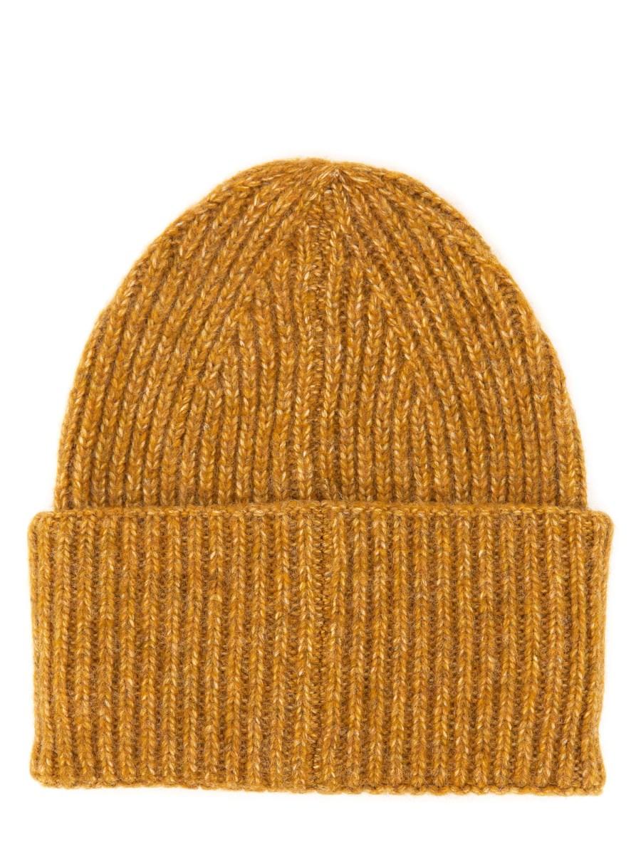 AMISH CAPPELLO BEANIE IN MISTO LANA CON LOGO Vendita calda