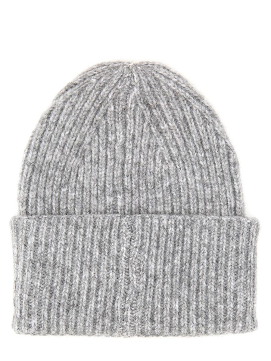 AMISH CAPPELLO BEANIE IN MISTO LANA CON LOGO Online Outlet