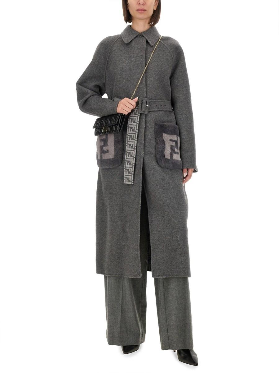 FENDI PORTAFOGLIO CONTINENTAL BAGUETTE IN NAPPA CON MOTIVO FF CON CATENA Super Saving Price