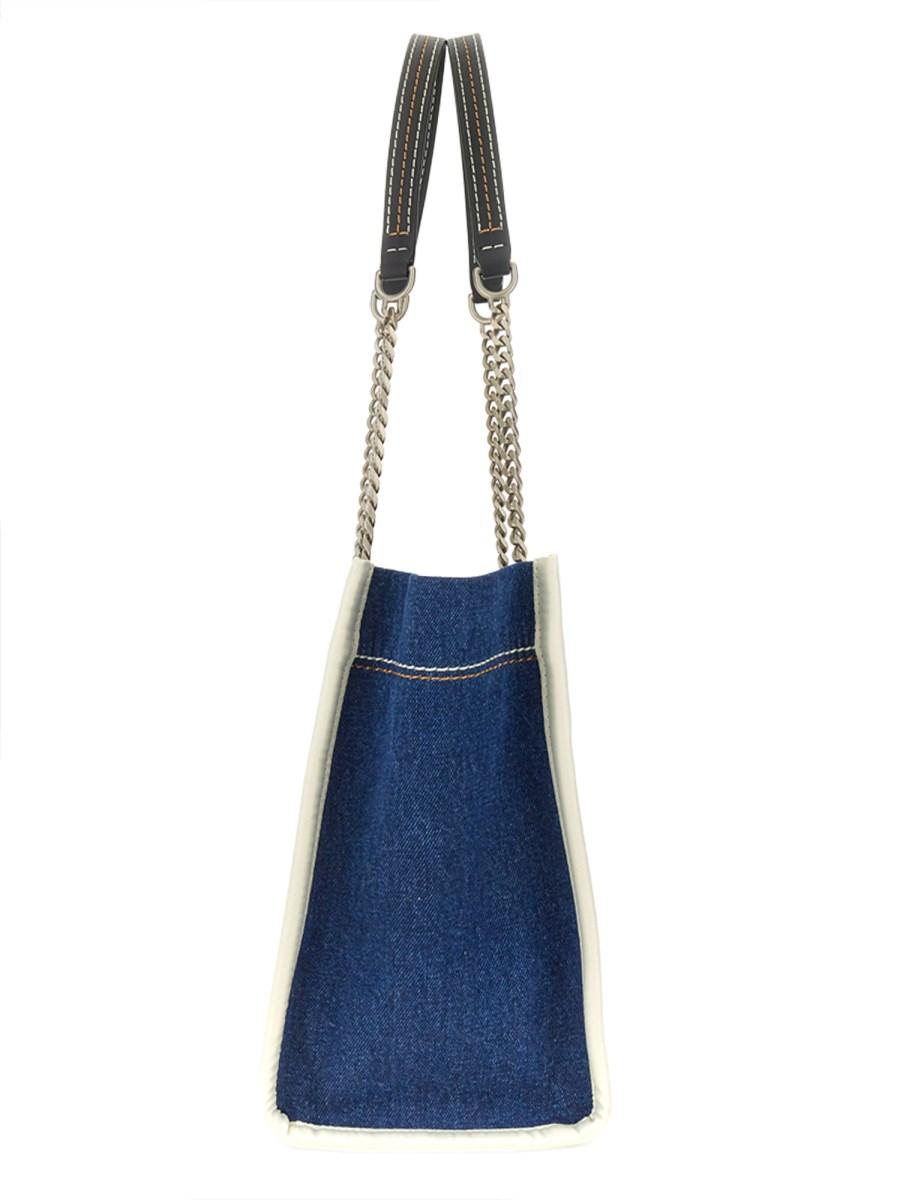 MARC JACOBS BORSA THE TOTE MEDIUM CON CATENA IN DENIM Enormi sconti