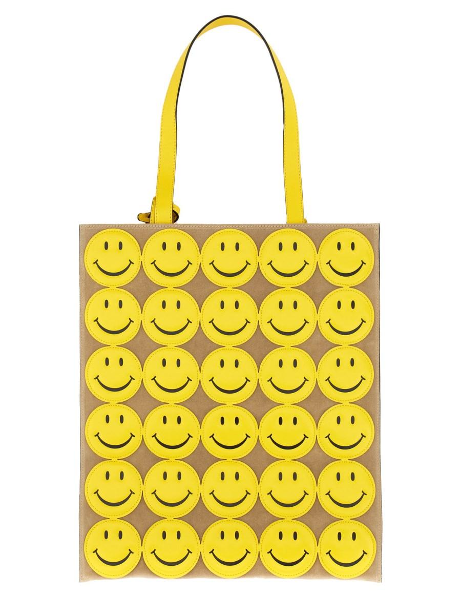MOSCHINO BORSA SHOPPER "SMILEY" Trasporto libero internazionale