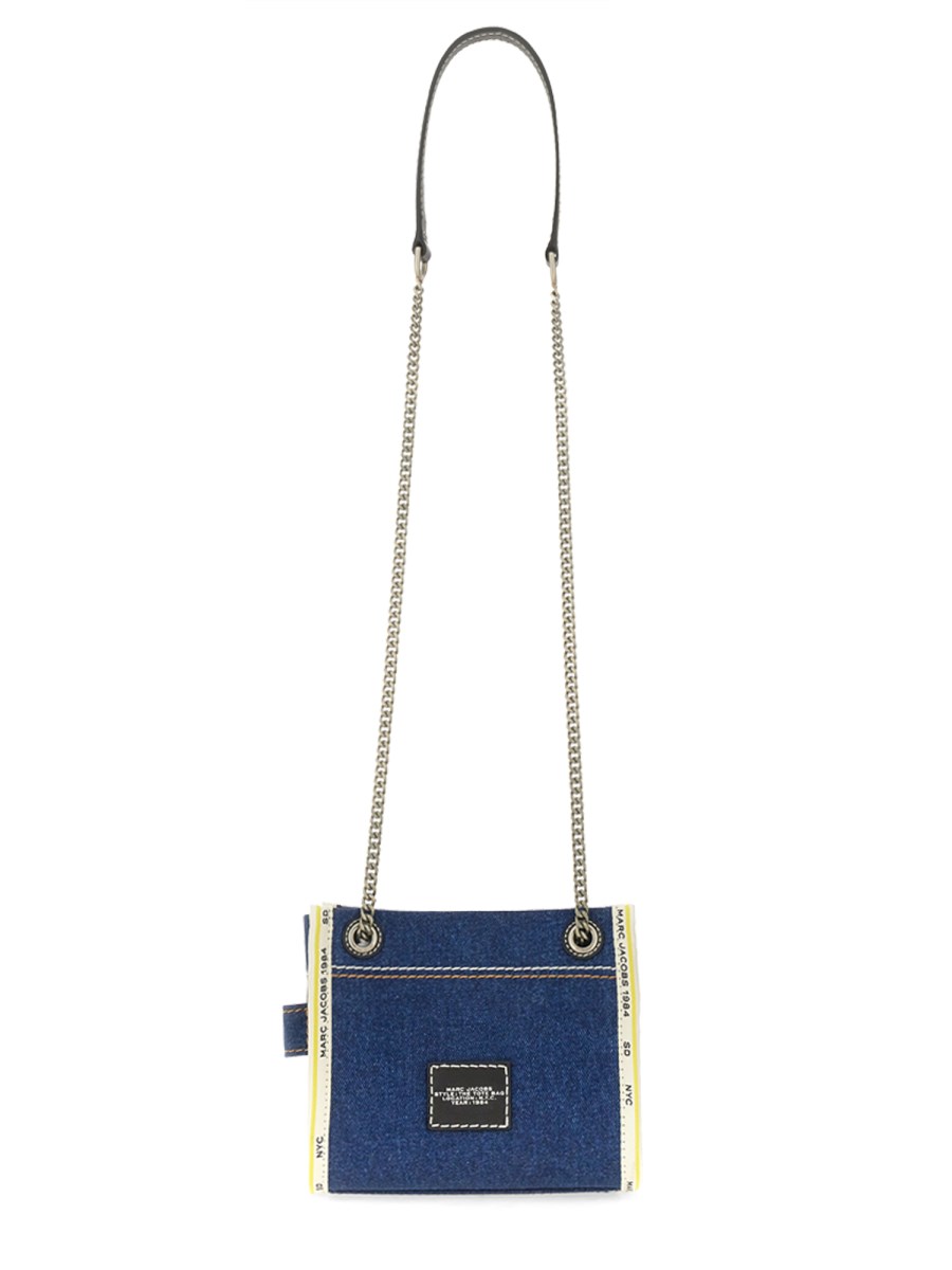 MARC JACOBS BORSA THE TOTE MINI IN DENIM CON CATENA 50% di sconto per tempo limitato