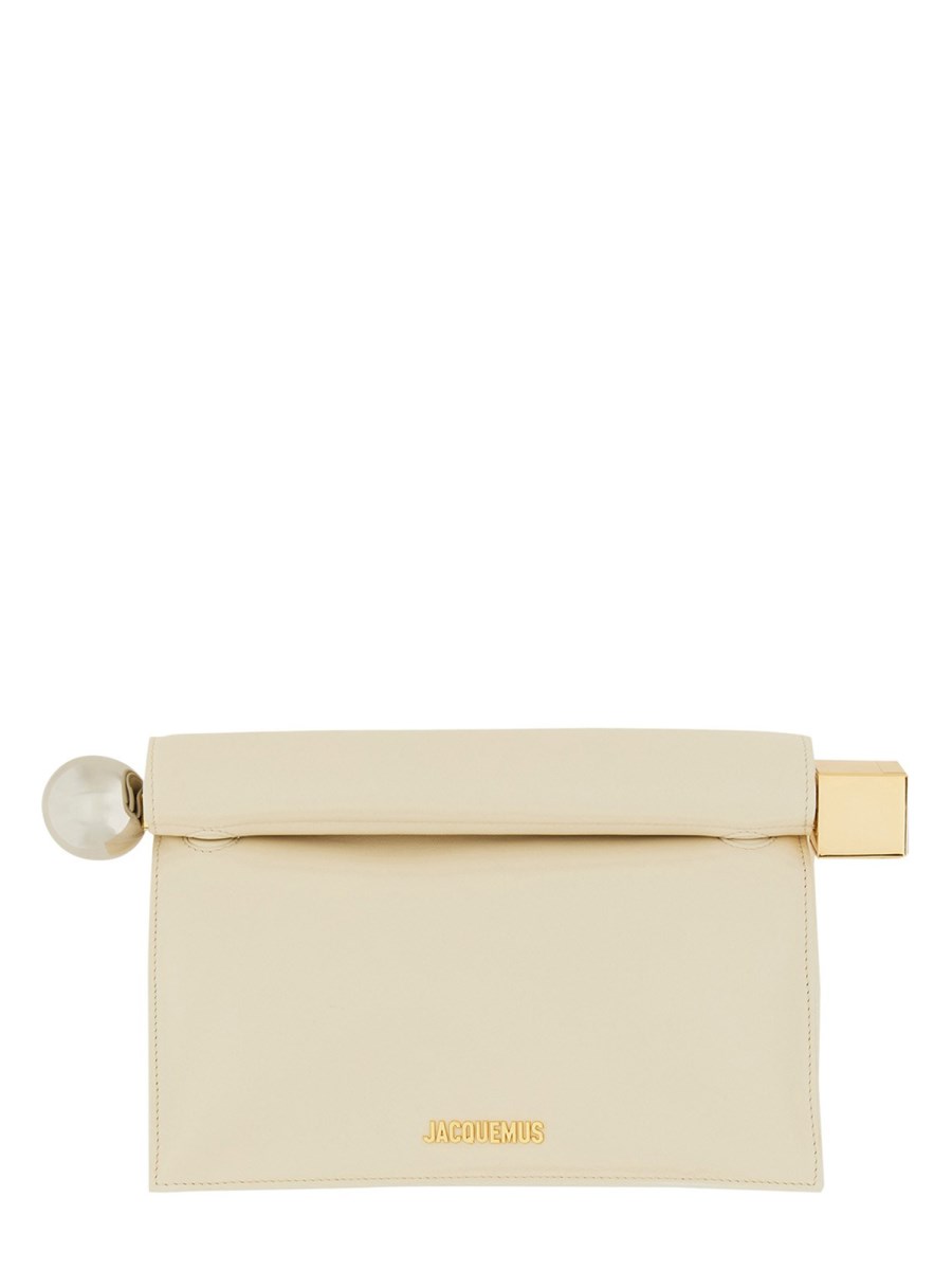JACQUEMUS POCHETTE "ROND CARRÉ" IN PELLE In Linea