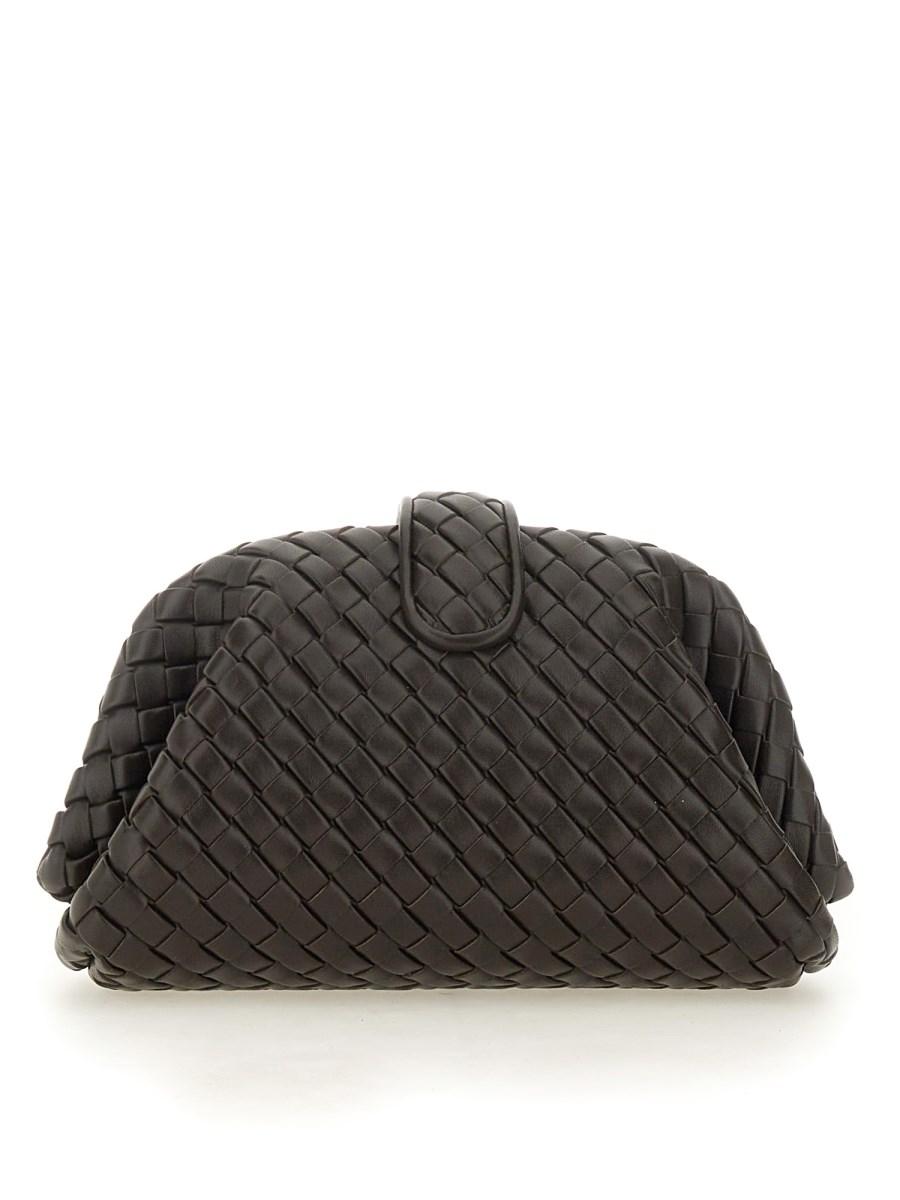 BOTTEGA VENETA CLUTCH MINI LAUREN 1980 CON CATENA IN PELLE CON MOTIVO INTRECCIATO Convenienza