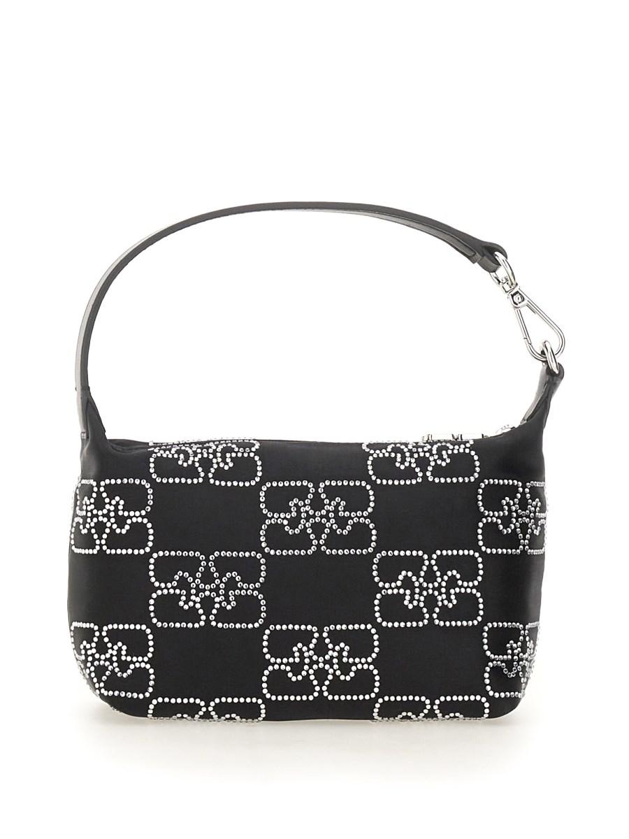 GANNI BORSA "BUTTERFLY" SMALL IN SATIN SPARKLE Negozio
