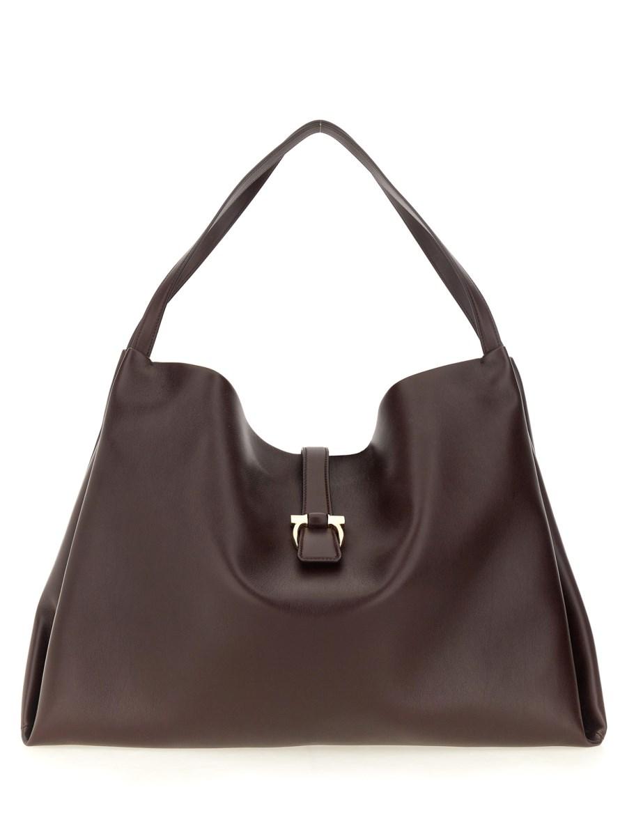 FERRAGAMO BORSA TOTE LARGE IN PELLE Nuova