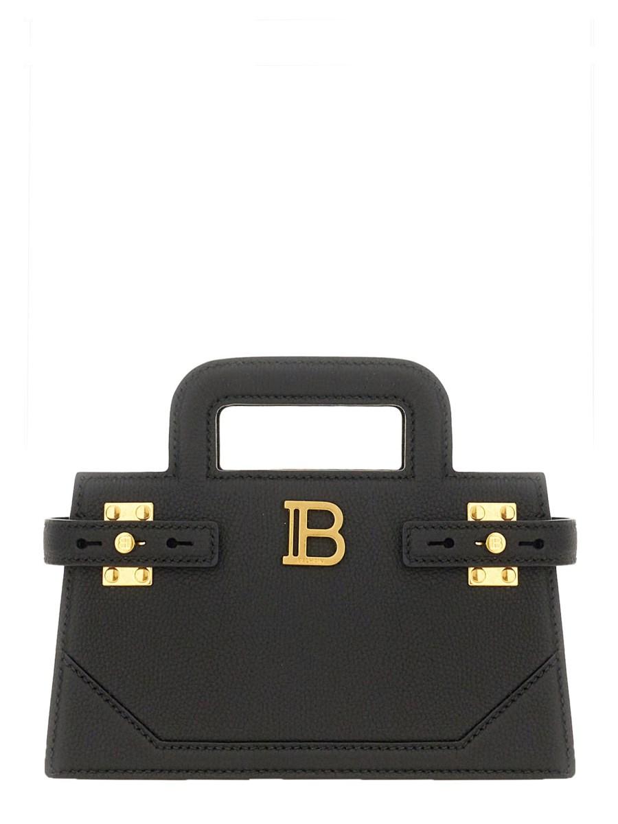 BALMAIN BORSA B-BUZZ PICCOLA IN PELLE GRANULATA Shopping online