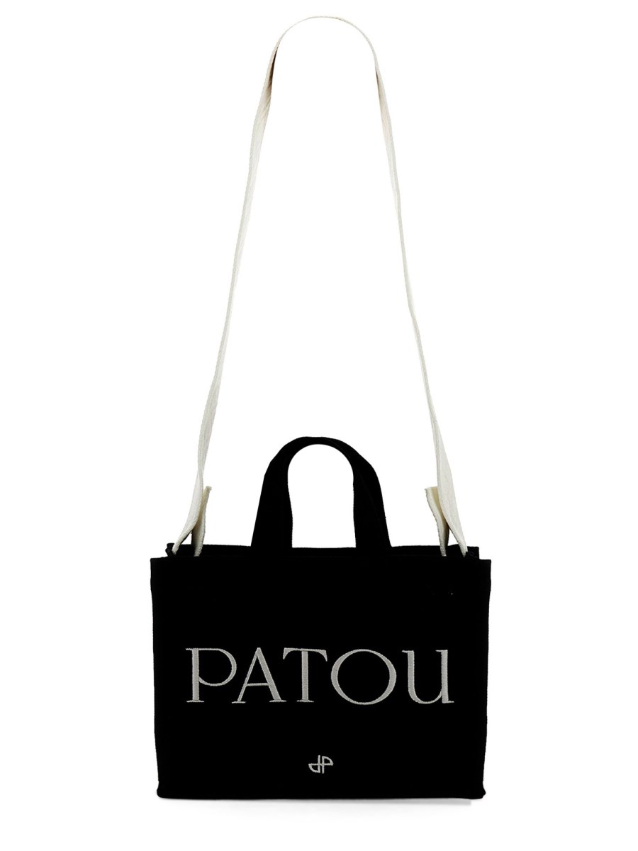 PATOU BORSA TOTE "PATOU" SMALL IN TELA Smaltimento dello stoccaggio
