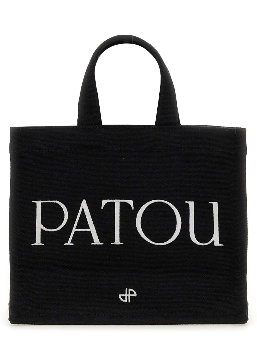 PATOU BORSA TOTE "PATOU" SMALL IN TELA Smaltimento dello stoccaggio