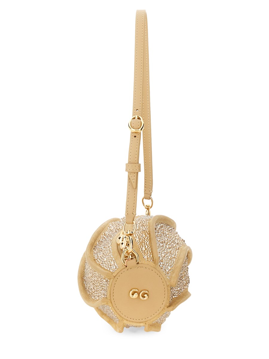 CULT GAIA CLUTCH MYRNA IN PELLE CON STRASS Pezzi Unici