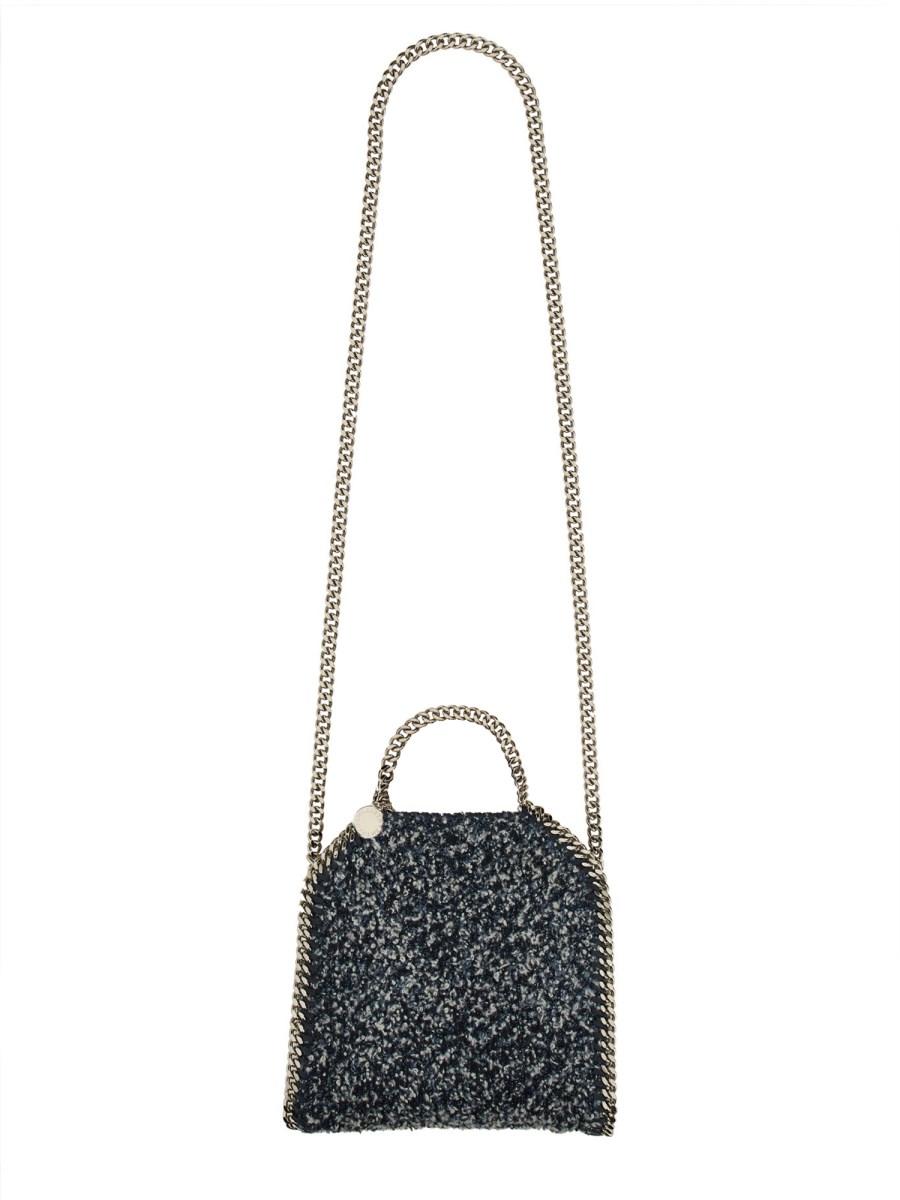 STELLA McCARTNEY BORSA FALABELLA TINY IN TWEED ECO DENIM Offerta Pasqua