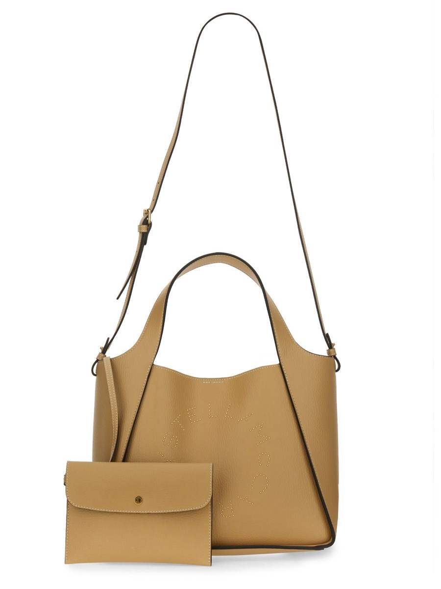 STELLA McCARTNEY BORSA A TRACOLLA CON LOGO IN ALTER NAPPA Offerta per la Festa della Mamma