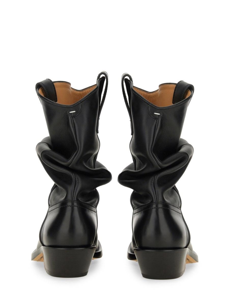 MAISON MARGIELA STIVALE TEXANO TABI IN PELLE Liquidazione